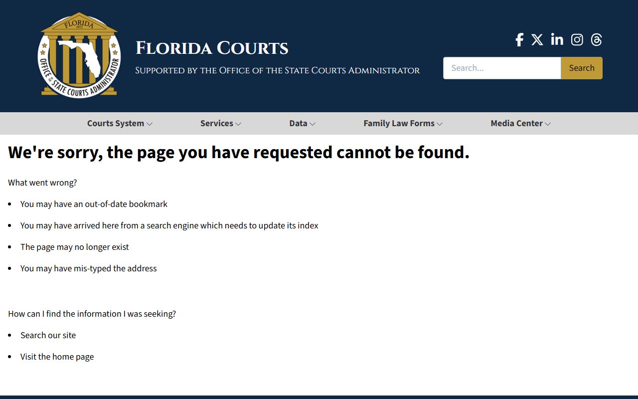 St. Lucie County Court Florida courts standards of access electronic records