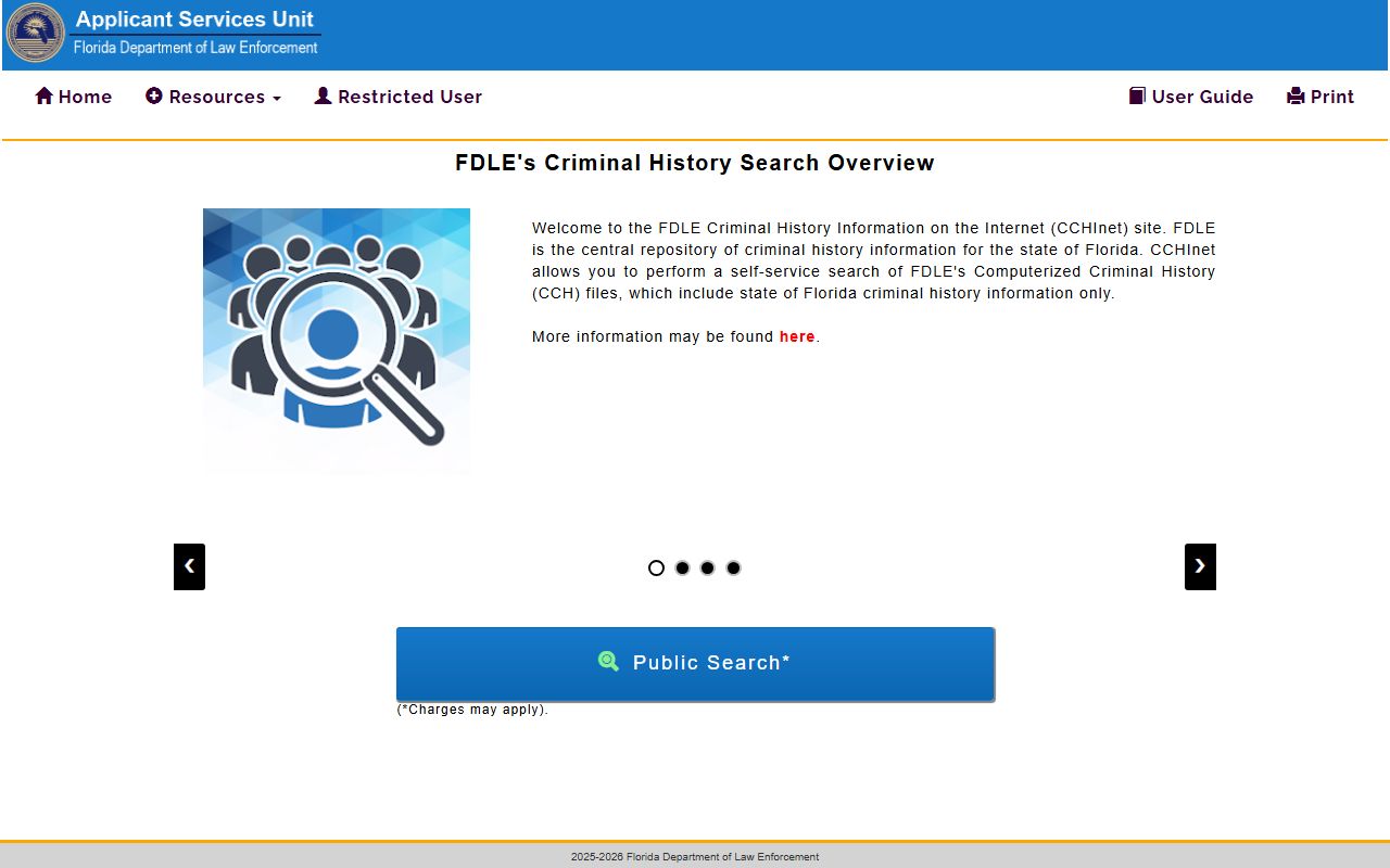 St. Lucie County criminal records - FDLE Computerized Criminal History public search portal