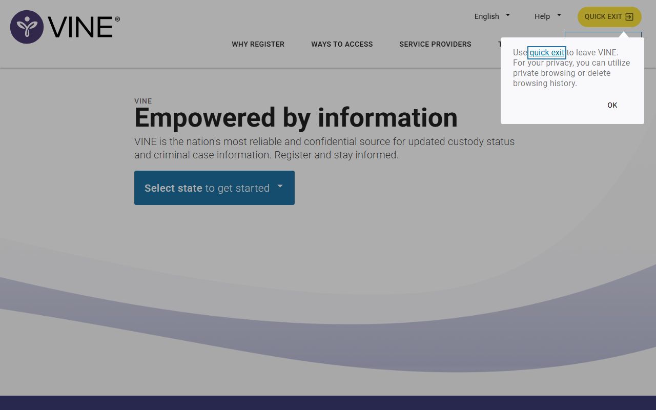 St. Lucie County released inmates VINELink national custody status notification portal