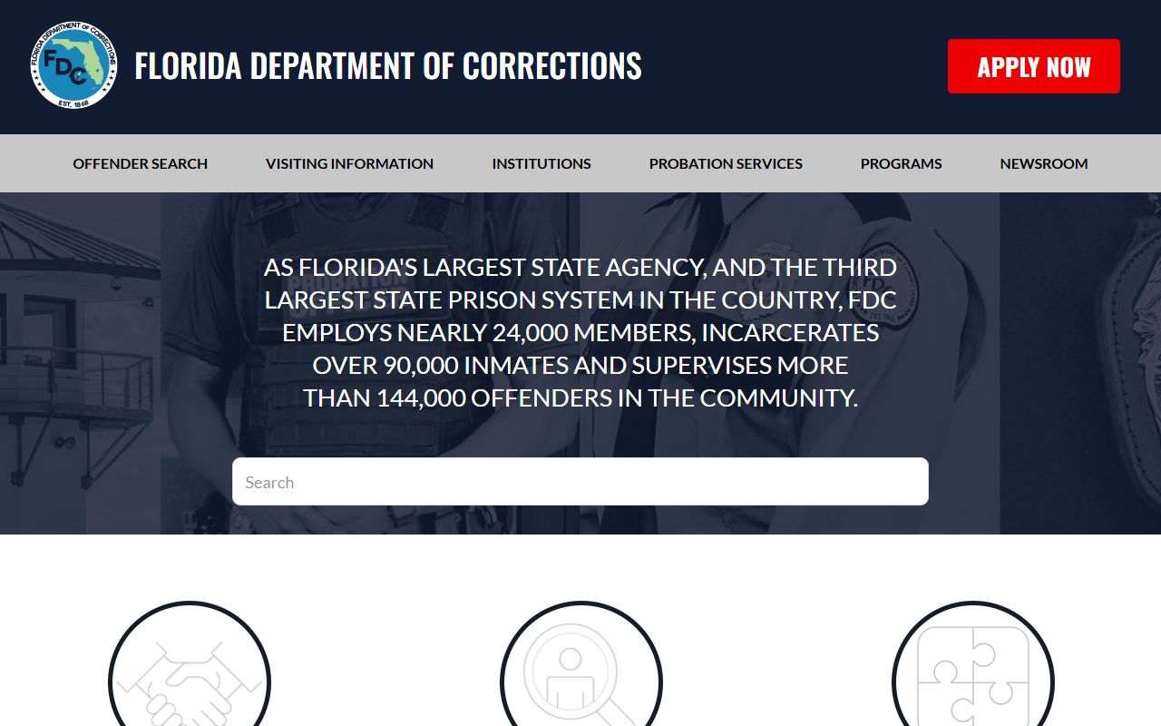 St. Lucie County traffic court records - Florida Department of Corrections website showing state custody records separate from local court files